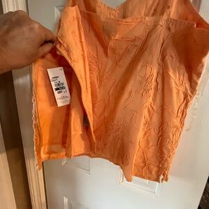 Chic Apricot Women's Skirt Set